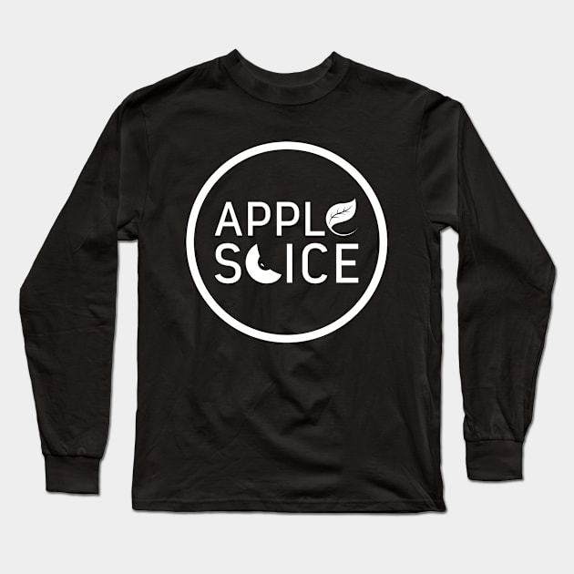 Apple Slice Circular Mono Long Sleeve T-Shirt by Apple Slice Podcast